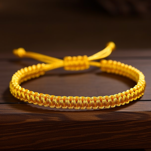 黄金编手链图片
