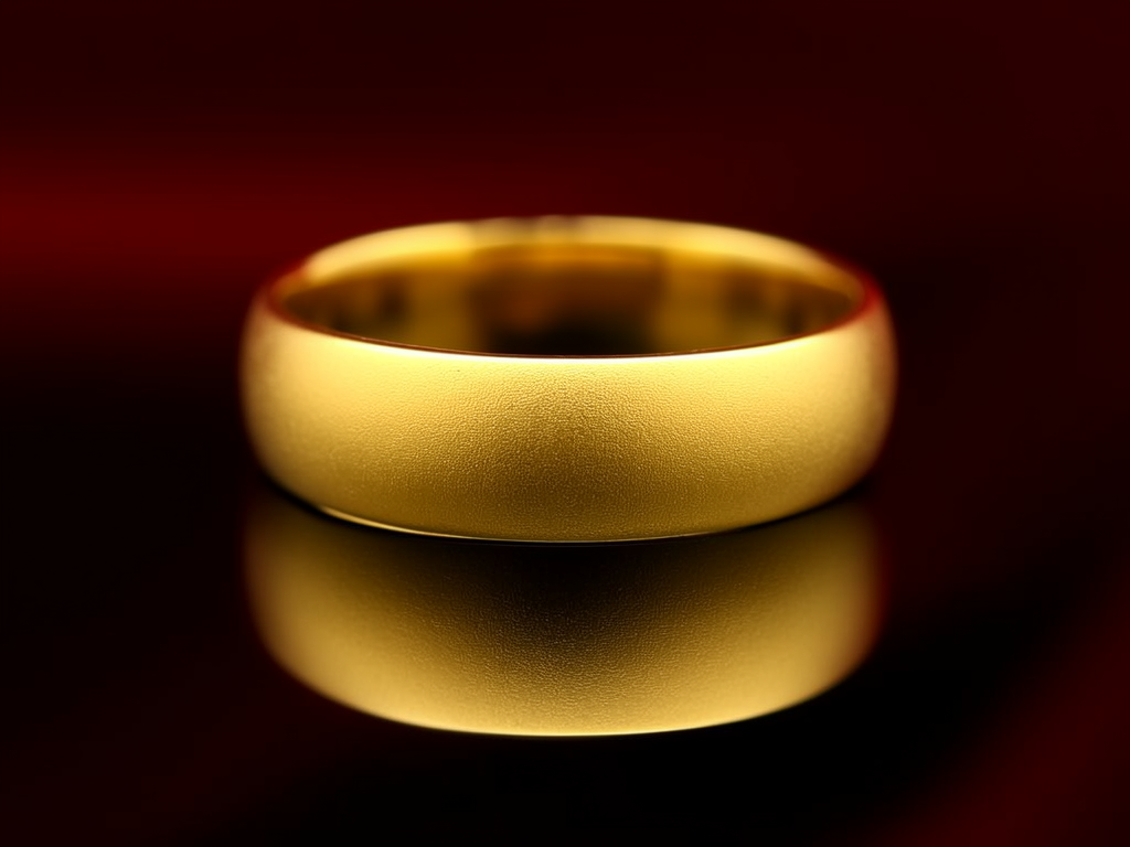 简约金戒指图片