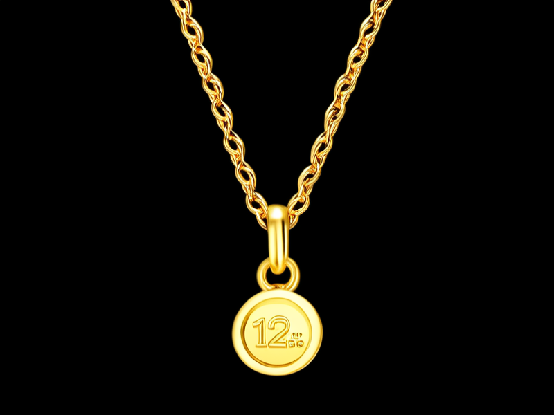 12克黄金项链图片