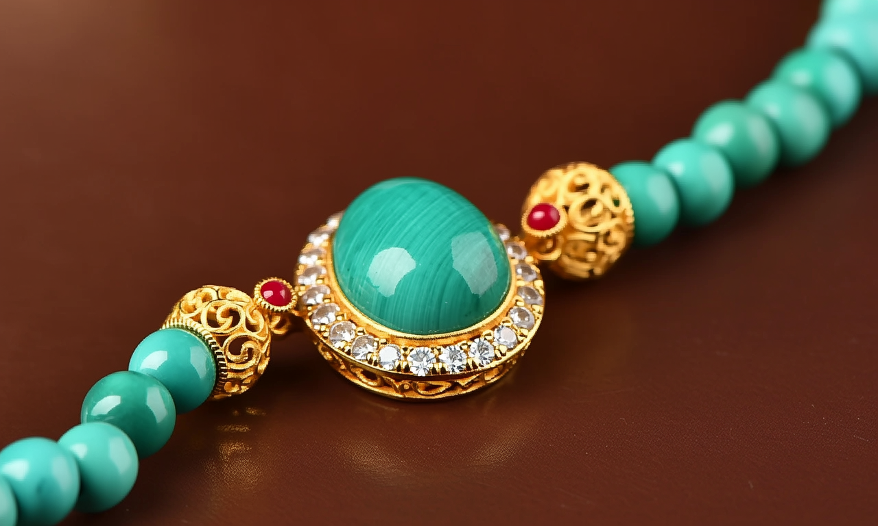 碧玺加黄金手链图片