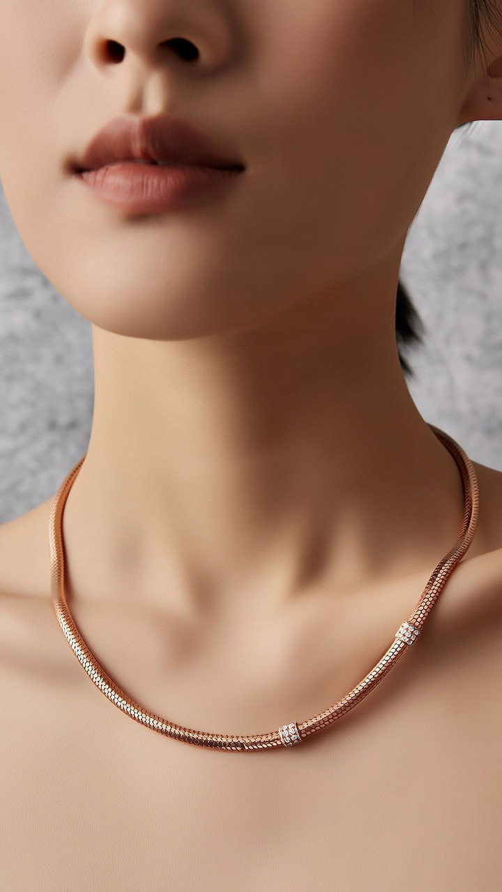 金项圈图片女款最新