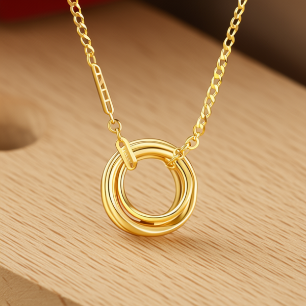 环环相扣黄金项链图片