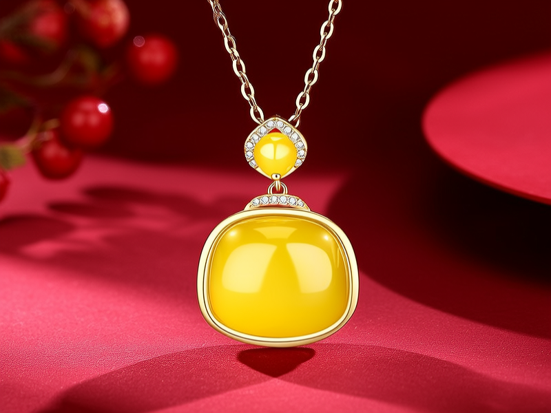 女士黄金吊坠项链图片