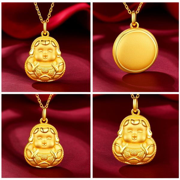 胖福黄金吊坠图片大全