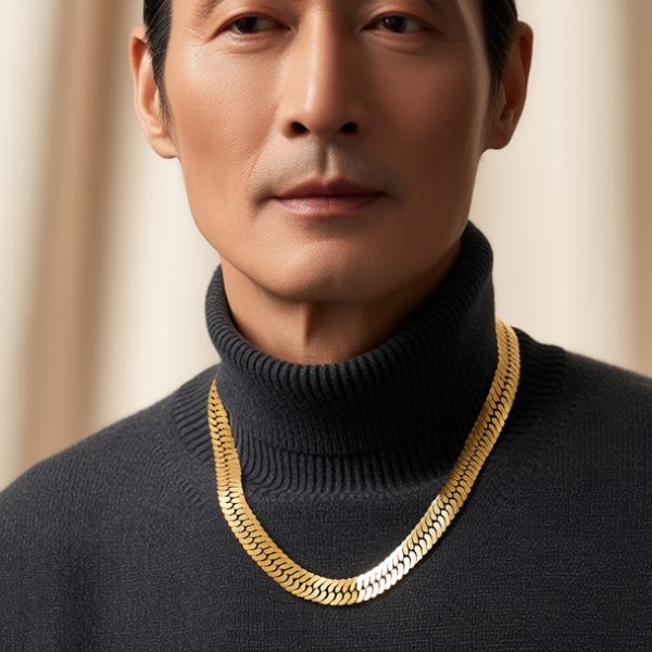 男人50克金项链图片